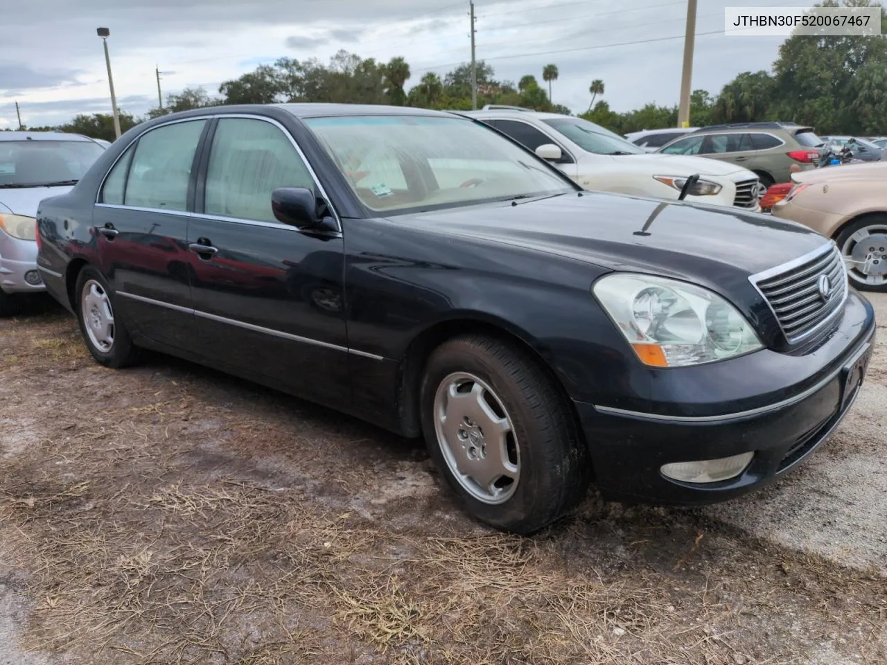 2002 Lexus Ls 430 VIN: JTHBN30F520067467 Lot: 74449814