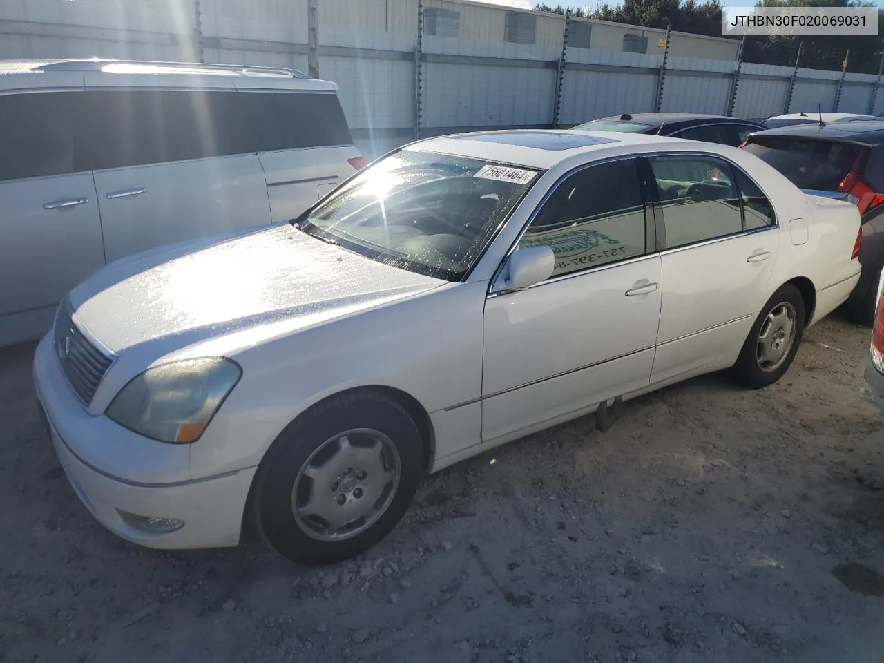 2002 Lexus Ls 430 VIN: JTHBN30F020069031 Lot: 75601464