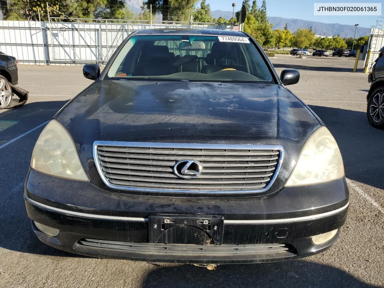 2002 Lexus Ls 430 VIN: JTHBN30F020061365 Lot: 77489564