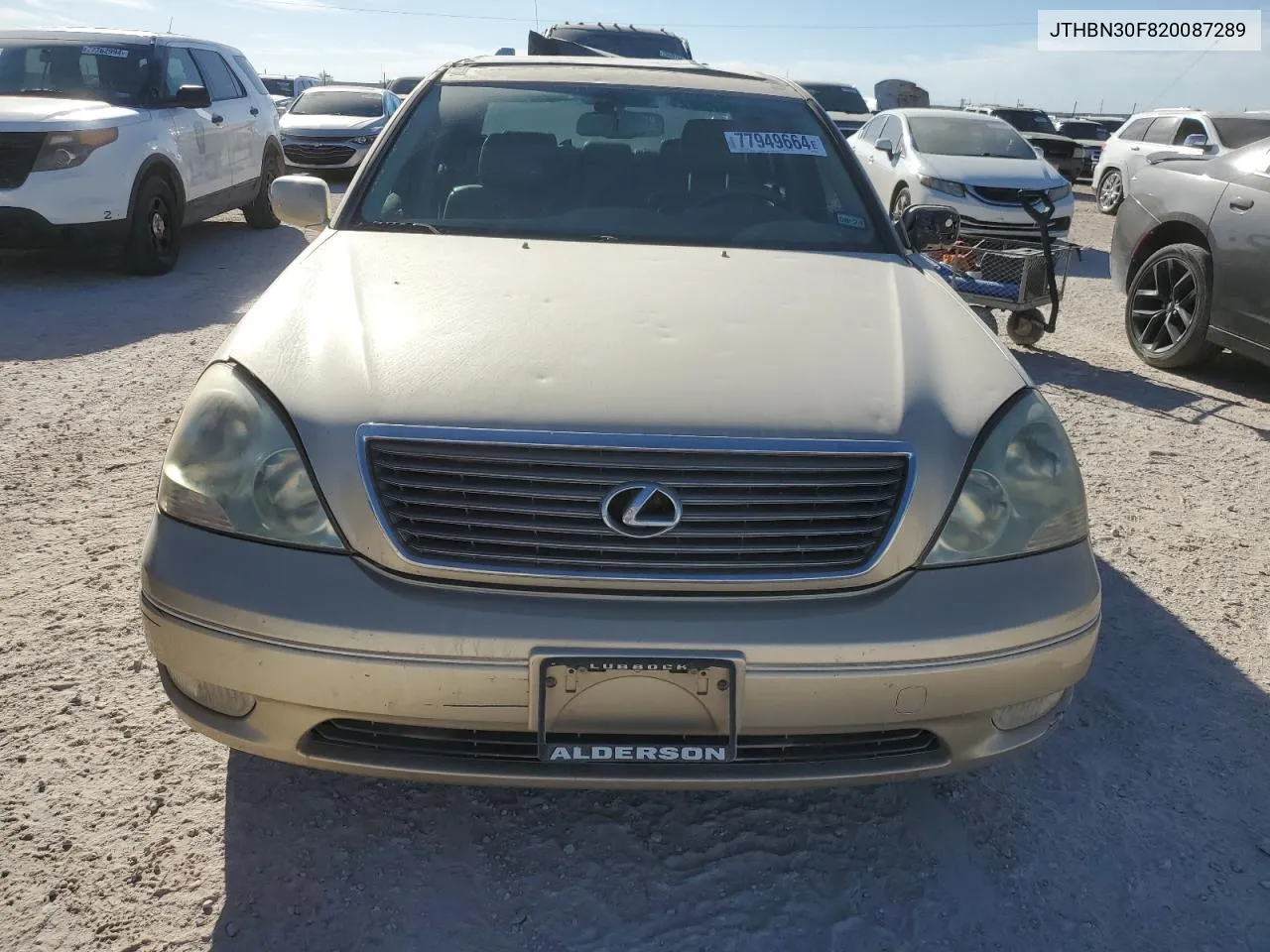 2002 Lexus Ls 430 VIN: JTHBN30F820087289 Lot: 77949664