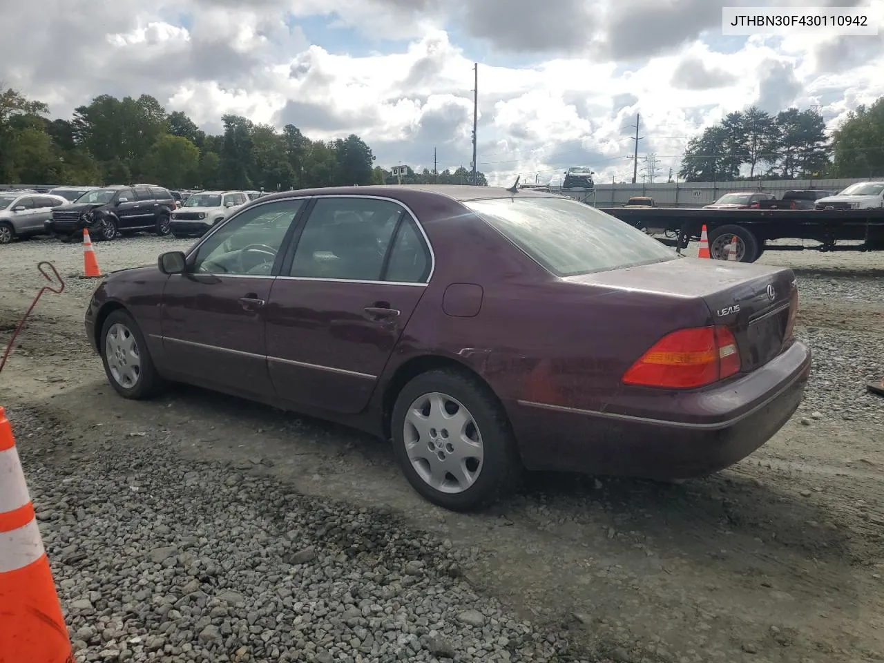 2003 Lexus Ls 430 VIN: JTHBN30F430110942 Lot: 72380474