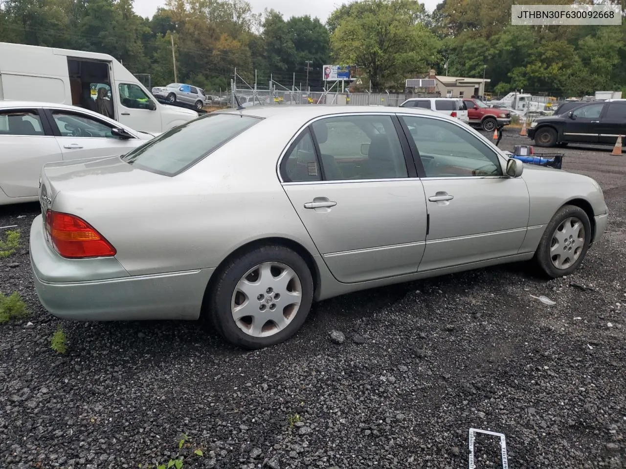 2003 Lexus Ls 430 VIN: JTHBN30F630092668 Lot: 72520454