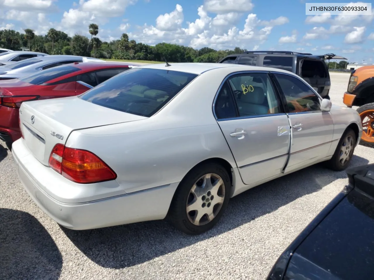 2003 Lexus Ls 430 VIN: JTHBN30F630093304 Lot: 73871004