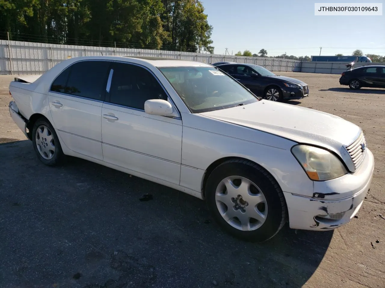 2003 Lexus Ls 430 VIN: JTHBN30F030109643 Lot: 74461134