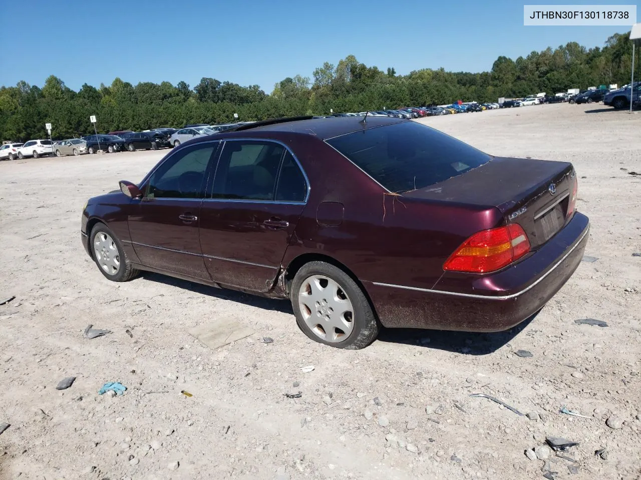 2003 Lexus Ls 430 VIN: JTHBN30F130118738 Lot: 74681744