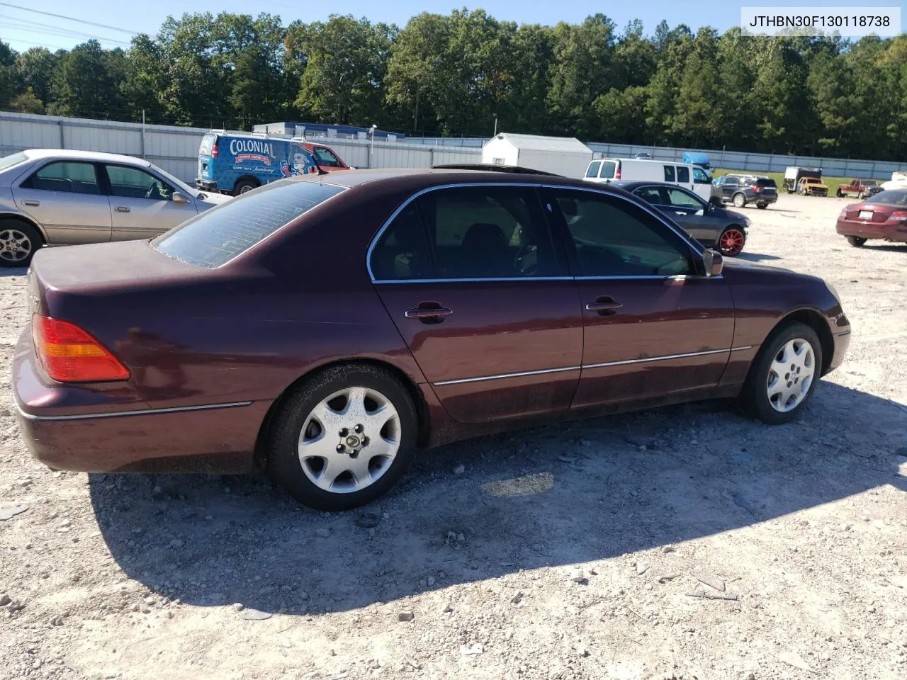 2003 Lexus Ls 430 VIN: JTHBN30F130118738 Lot: 74681744