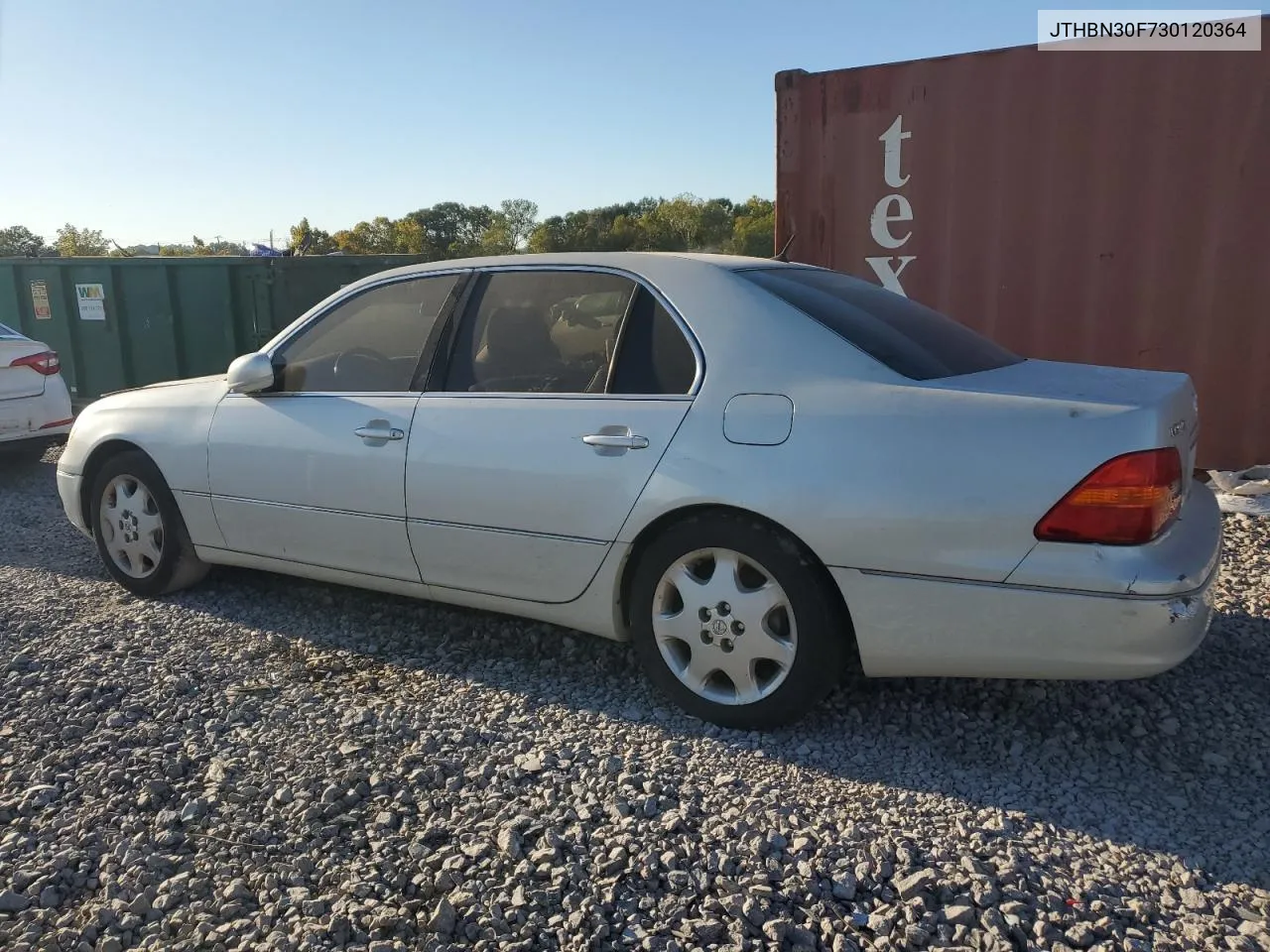 2003 Lexus Ls 430 VIN: JTHBN30F730120364 Lot: 75925214