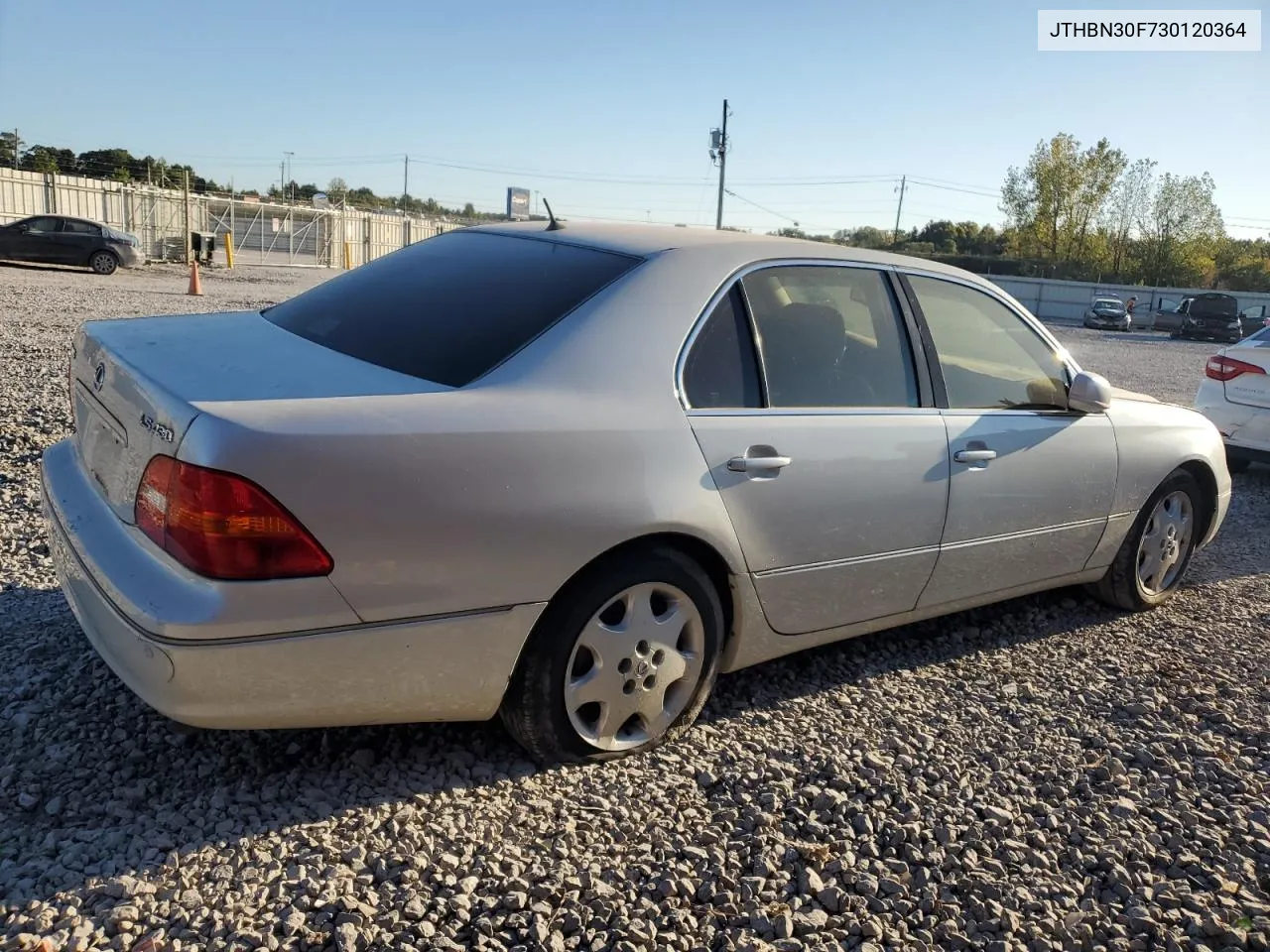 2003 Lexus Ls 430 VIN: JTHBN30F730120364 Lot: 75925214