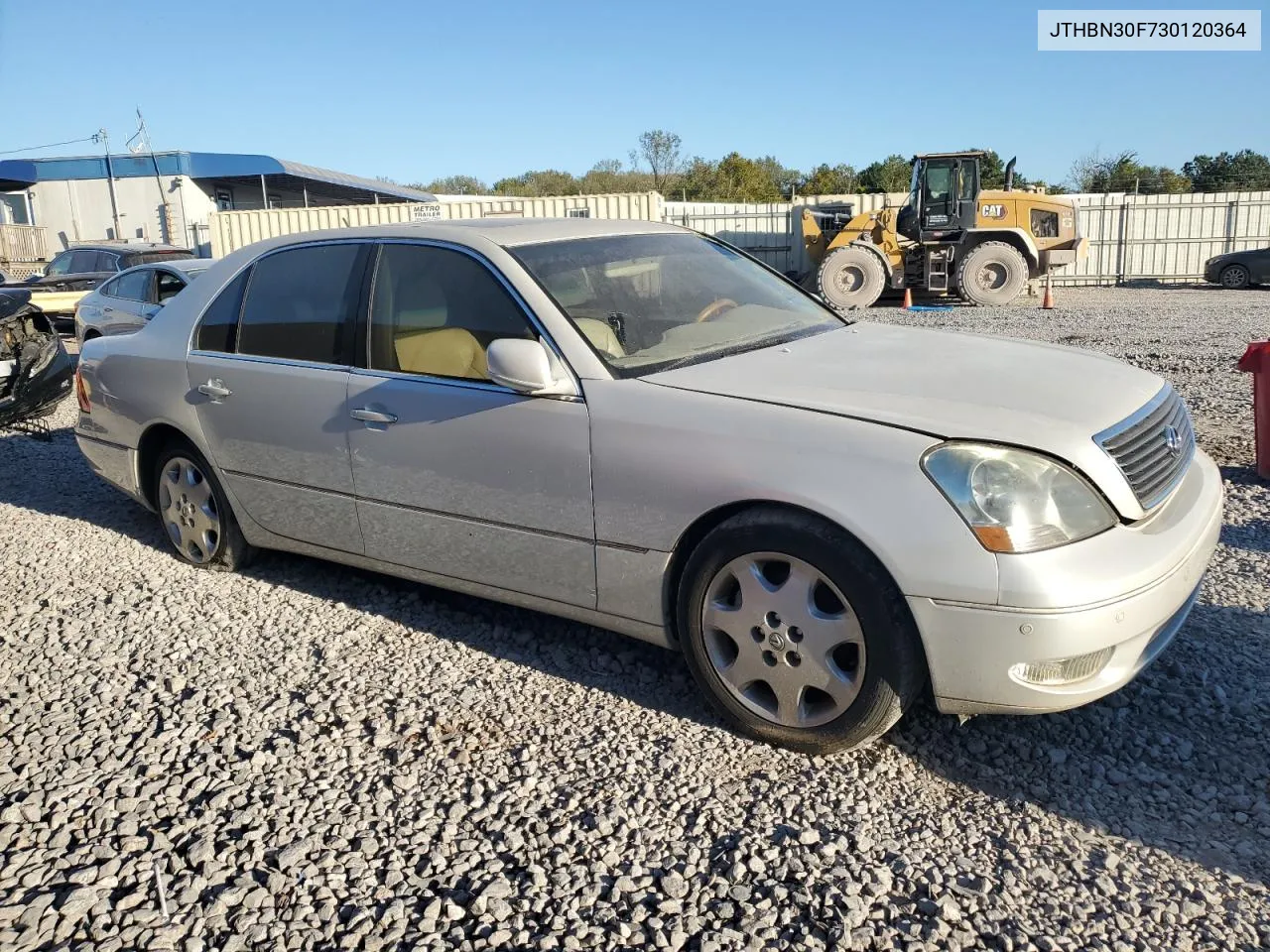 2003 Lexus Ls 430 VIN: JTHBN30F730120364 Lot: 75925214