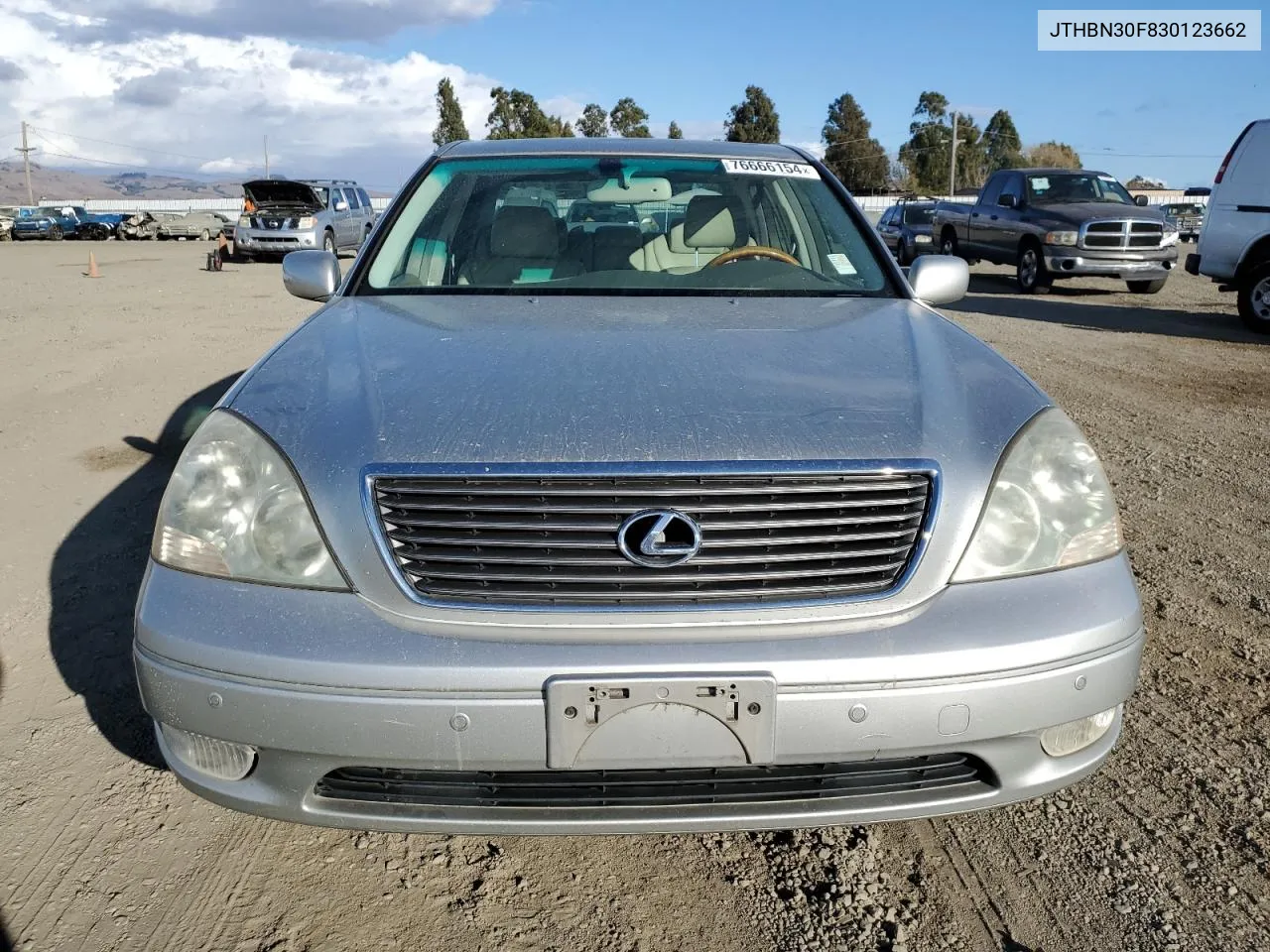 2003 Lexus Ls 430 VIN: JTHBN30F830123662 Lot: 76666154