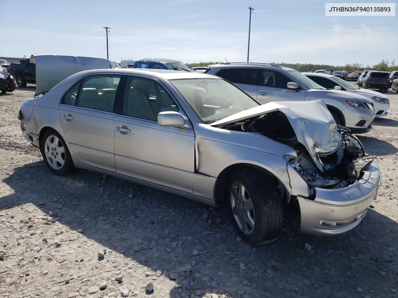 2004 Lexus Ls 430 VIN: JTHBN36F940135893 Lot: 51178354