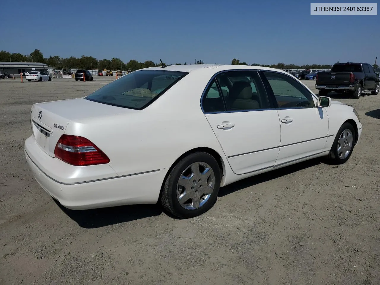 2004 Lexus Ls 430 VIN: JTHBN36F240163387 Lot: 69626254