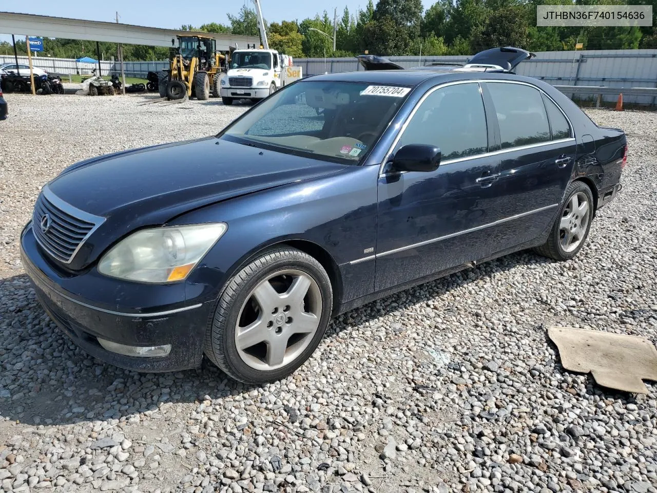 2004 Lexus Ls 430 VIN: JTHBN36F740154636 Lot: 70755704