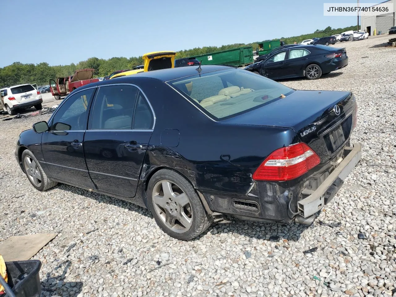 2004 Lexus Ls 430 VIN: JTHBN36F740154636 Lot: 70755704