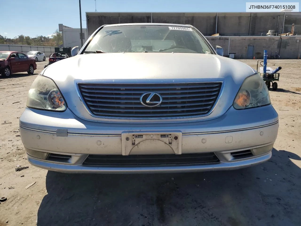 2004 Lexus Ls 430 VIN: JTHBN36F740151008 Lot: 72705984