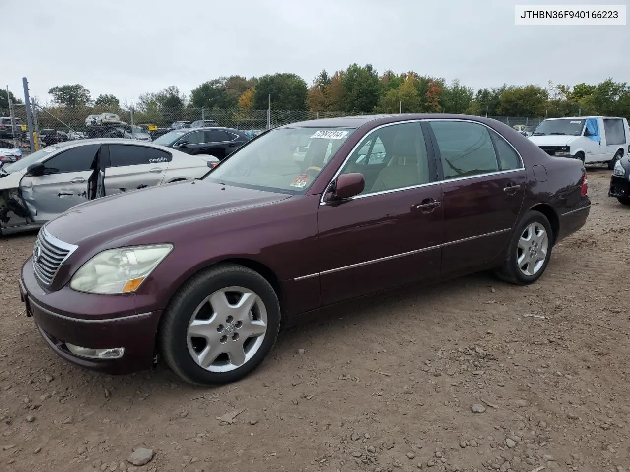 JTHBN36F940166223 2004 Lexus Ls 430