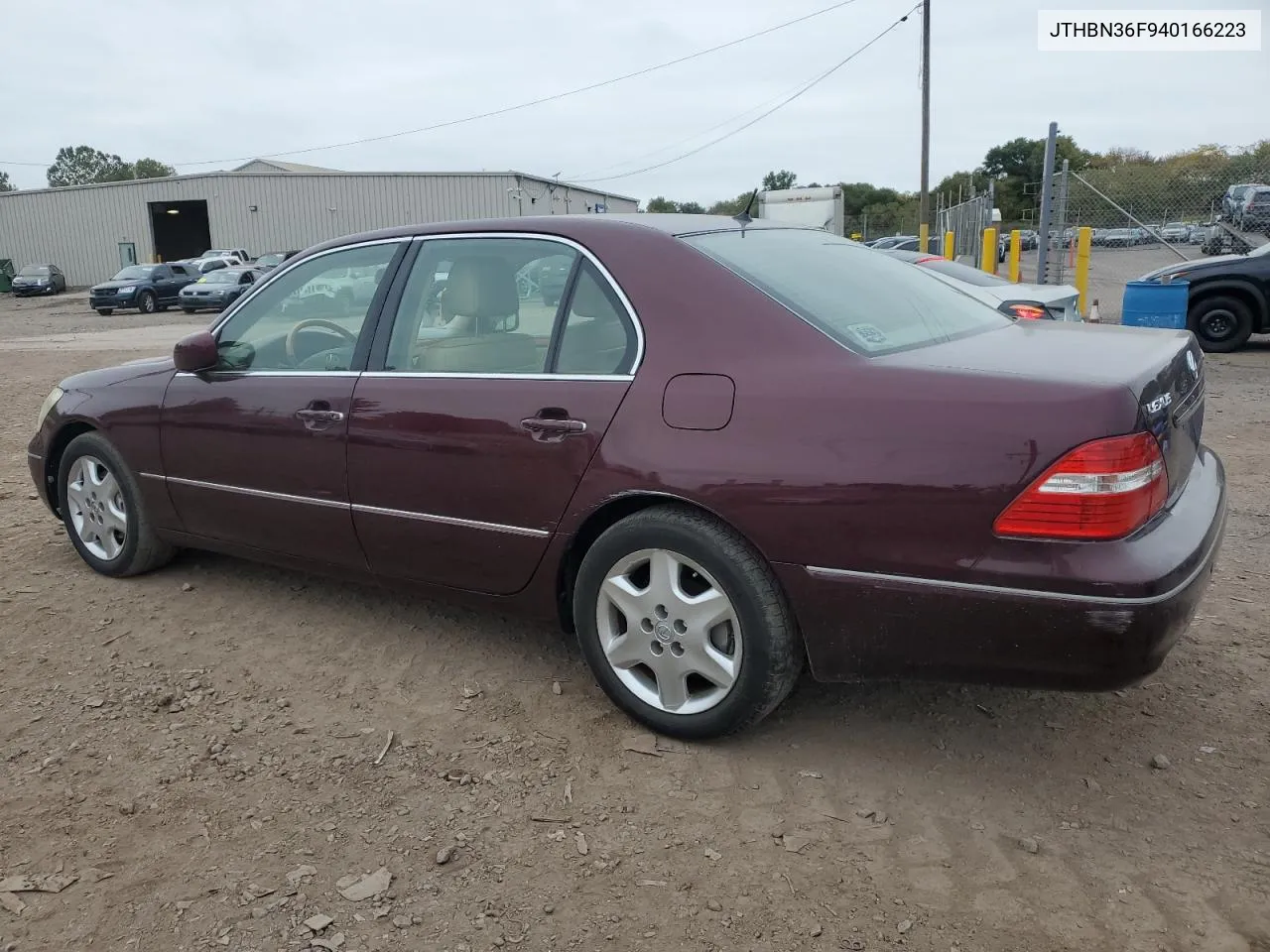 2004 Lexus Ls 430 VIN: JTHBN36F940166223 Lot: 72941314