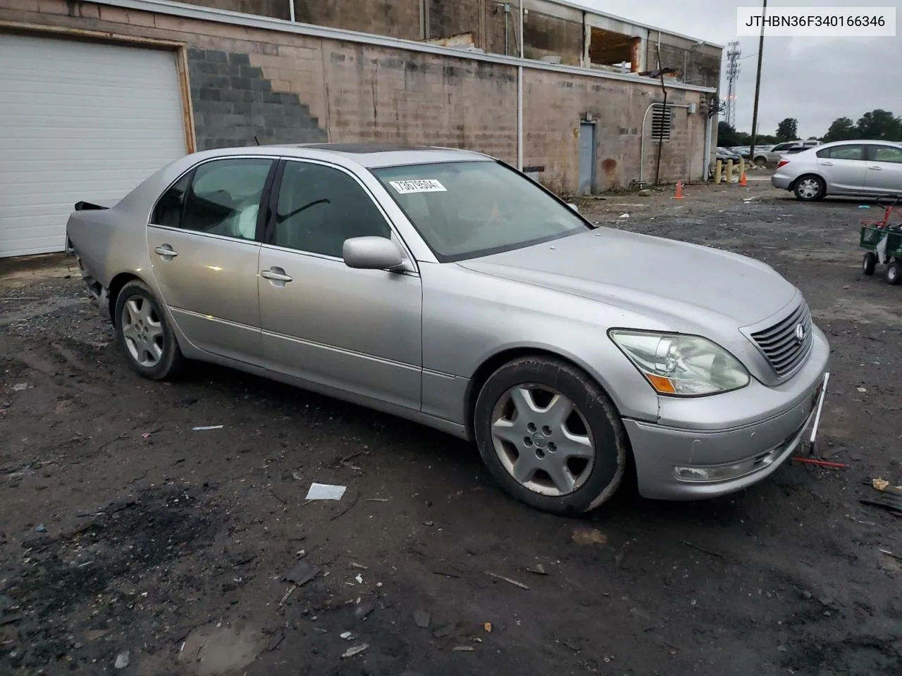 2004 Lexus Ls 430 VIN: JTHBN36F340166346 Lot: 73679504