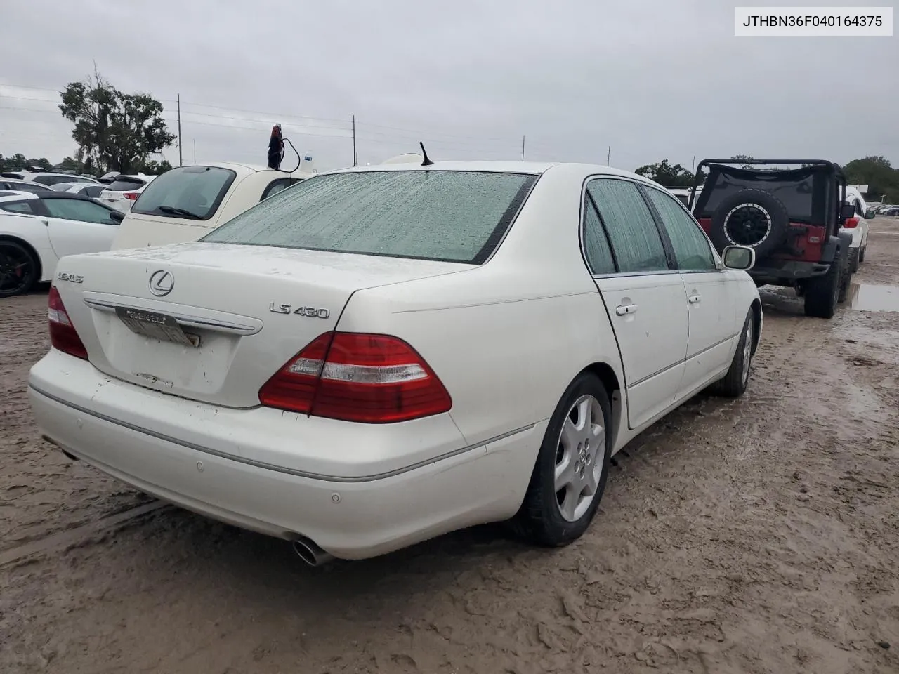 2004 Lexus Ls 430 VIN: JTHBN36F040164375 Lot: 74977204