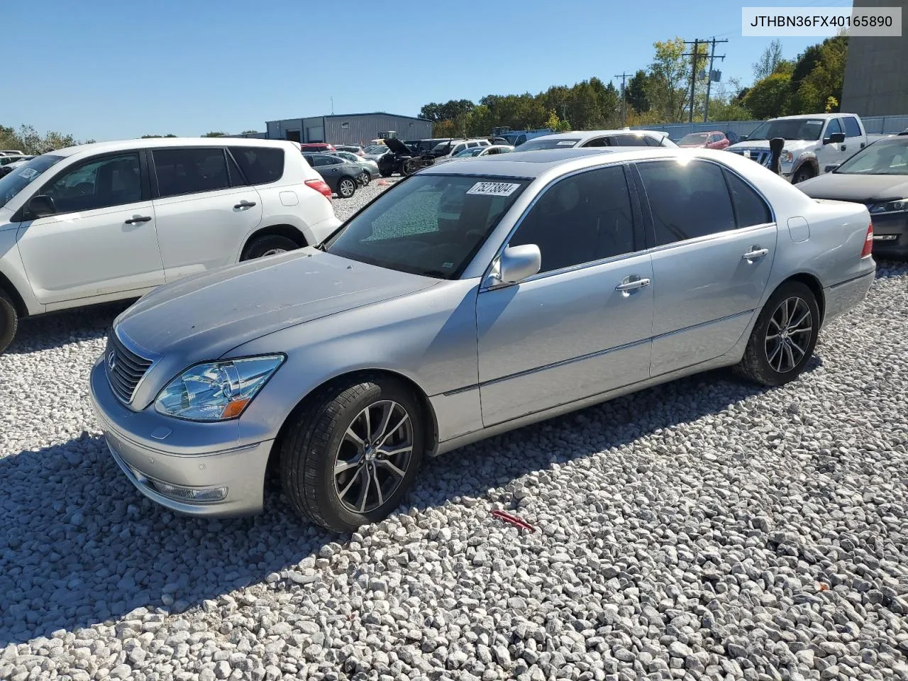 2004 Lexus Ls 430 VIN: JTHBN36FX40165890 Lot: 75273804