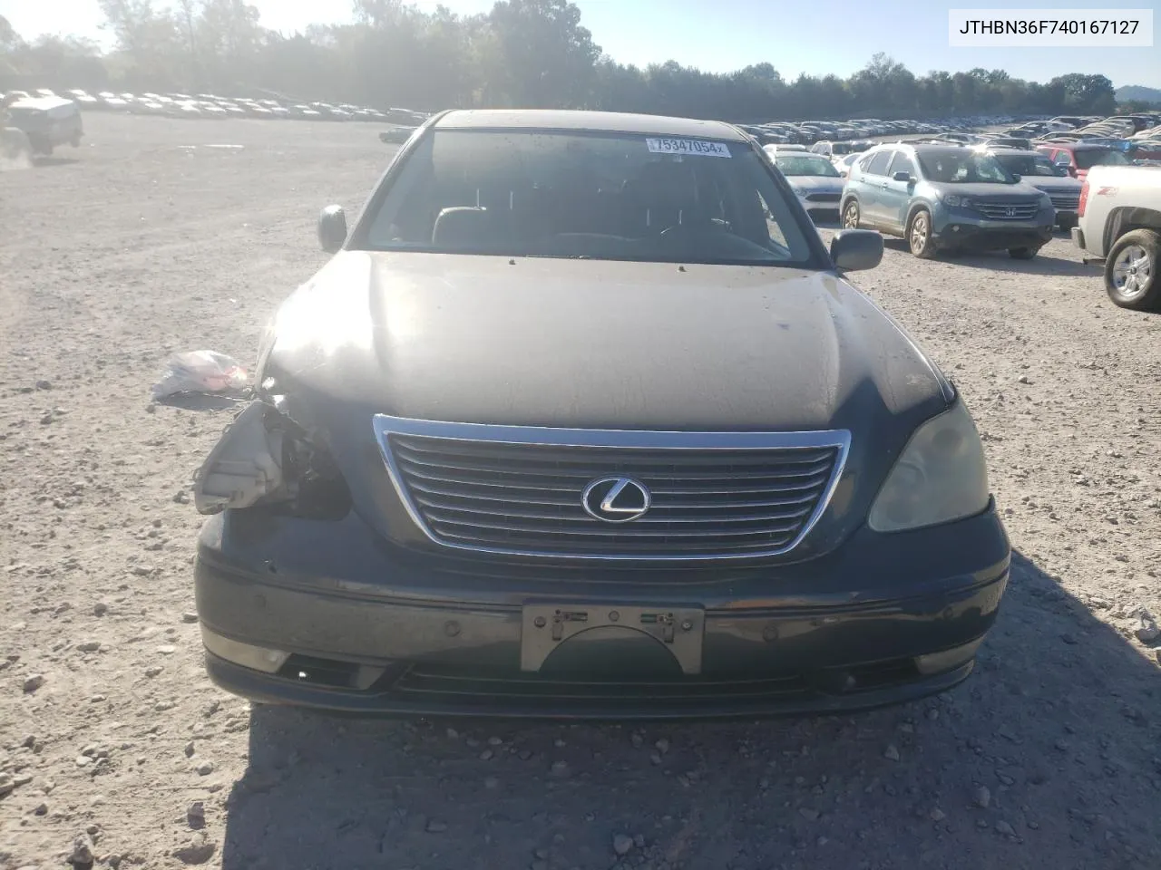 2004 Lexus Ls 430 VIN: JTHBN36F740167127 Lot: 75347054