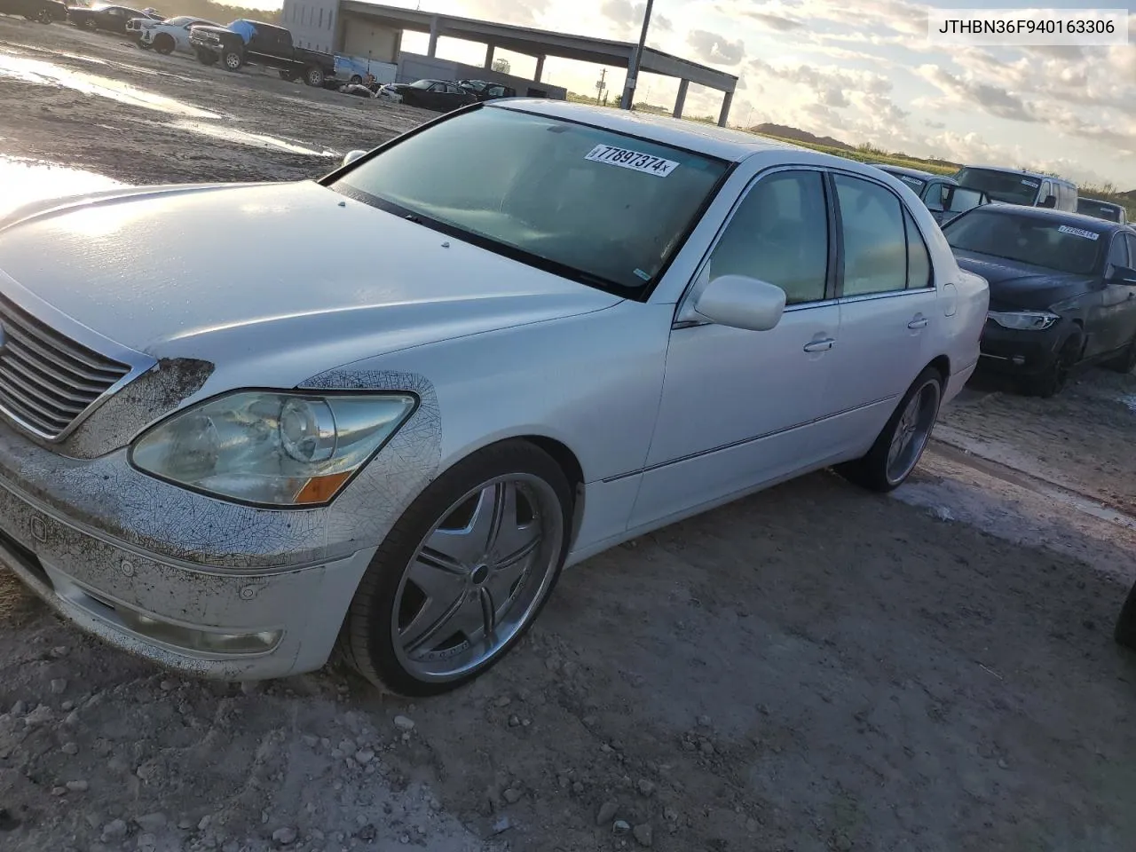 2004 Lexus Ls 430 VIN: JTHBN36F940163306 Lot: 77897374