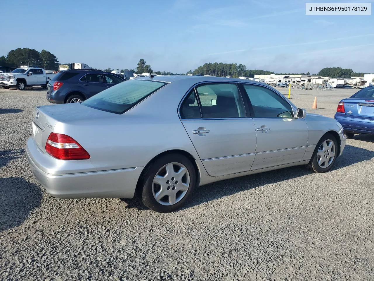 2005 Lexus Ls 430 VIN: JTHBN36F950178129 Lot: 72772834