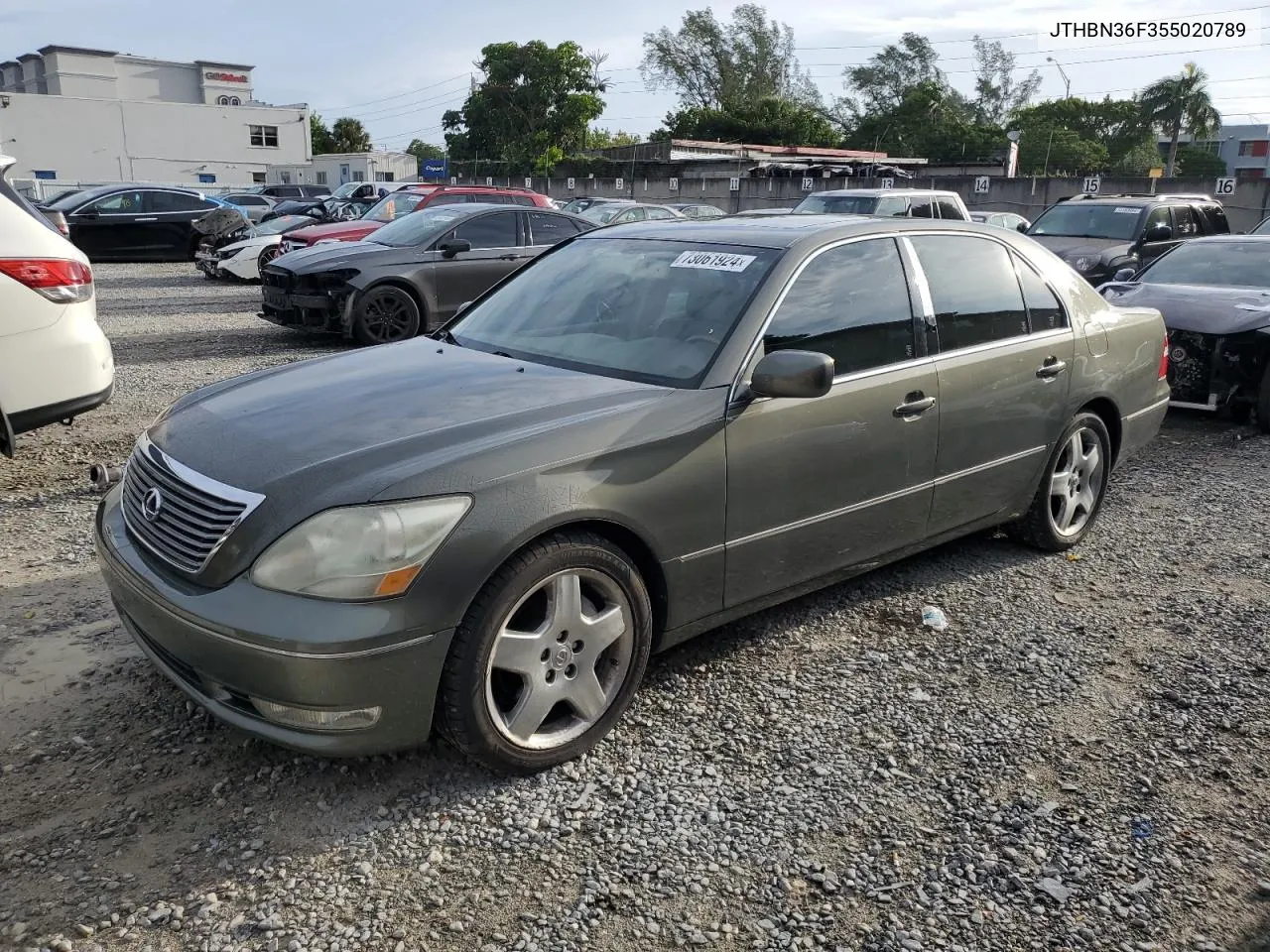 2005 Lexus Ls 430 VIN: JTHBN36F355020789 Lot: 73061924