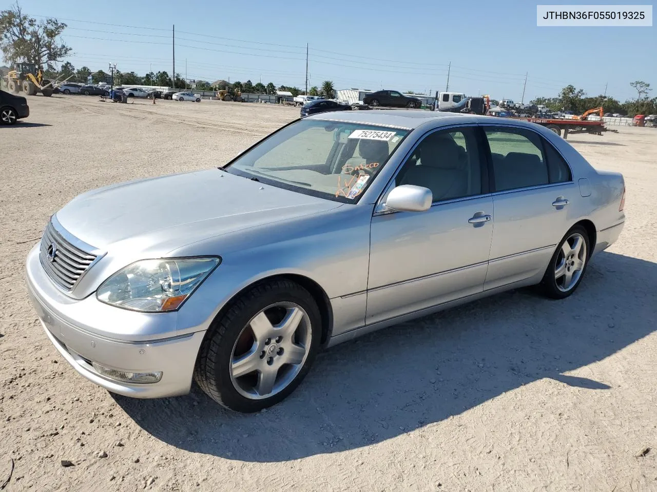 2005 Lexus Ls 430 VIN: JTHBN36F055019325 Lot: 75275434