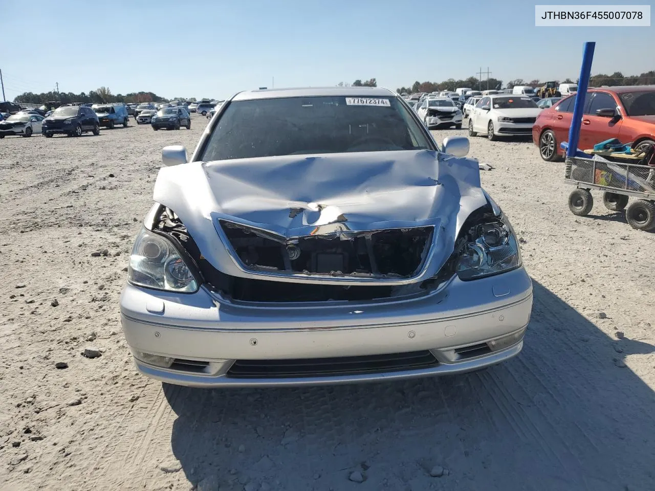 2005 Lexus Ls 430 VIN: JTHBN36F455007078 Lot: 77672374