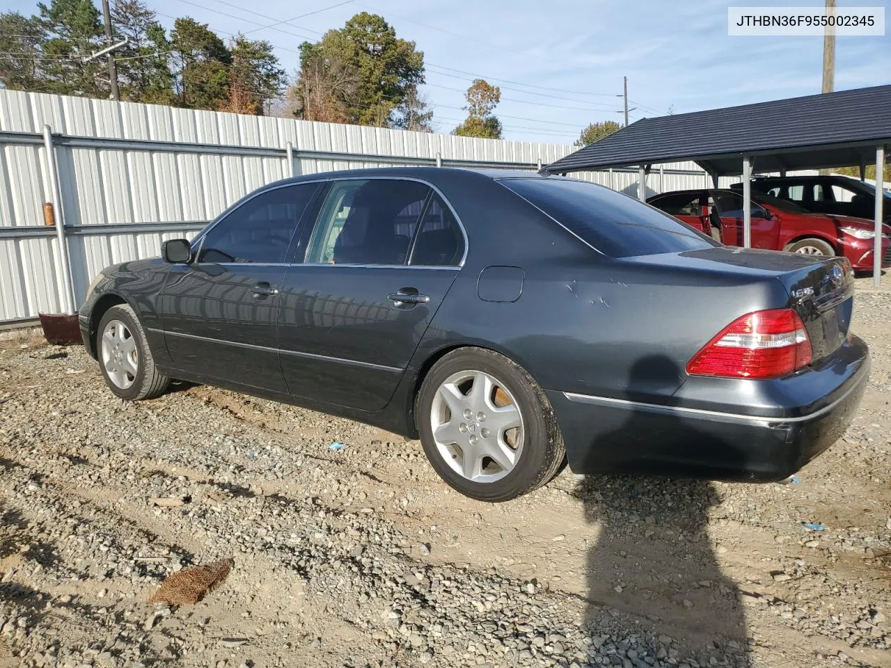 2005 Lexus Ls 430 VIN: JTHBN36F955002345 Lot: 78923614