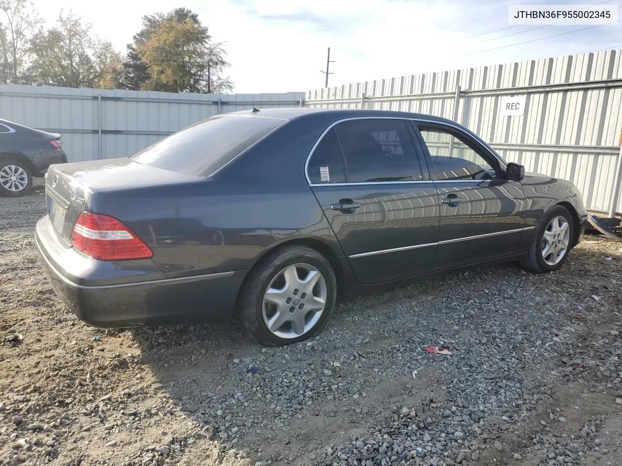 2005 Lexus Ls 430 VIN: JTHBN36F955002345 Lot: 78923614