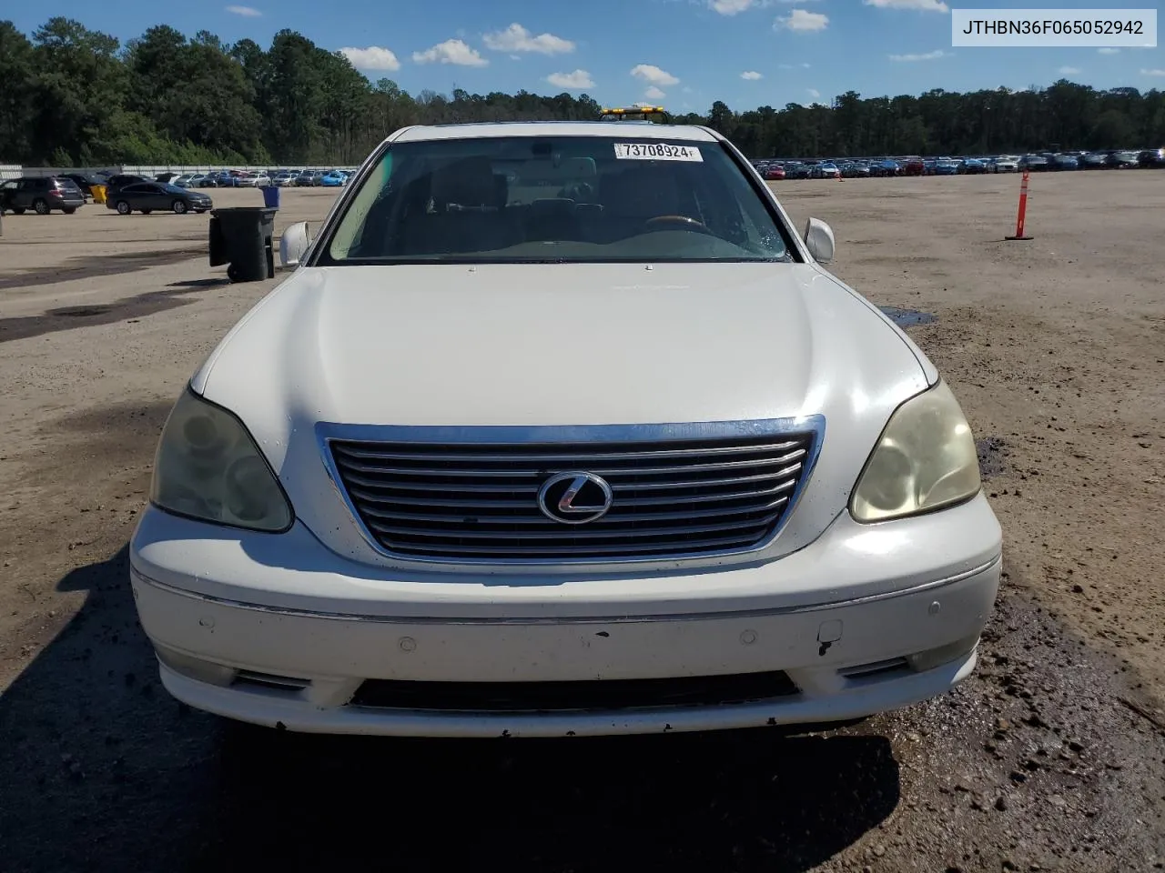 2006 Lexus Ls 430 VIN: JTHBN36F065052942 Lot: 73708924