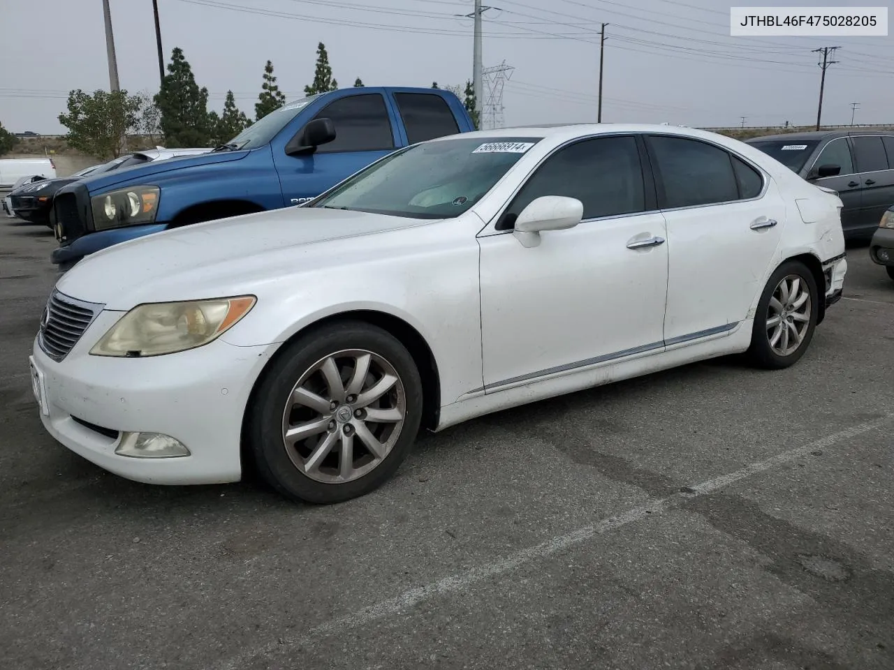 2007 Lexus Ls 460 VIN: JTHBL46F475028205 Lot: 56666914