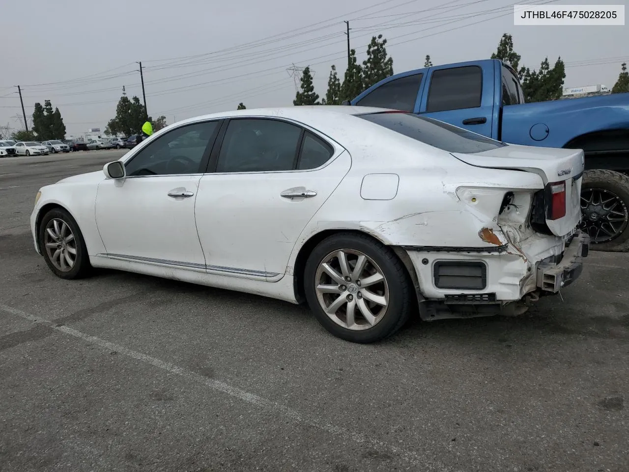 2007 Lexus Ls 460 VIN: JTHBL46F475028205 Lot: 56666914