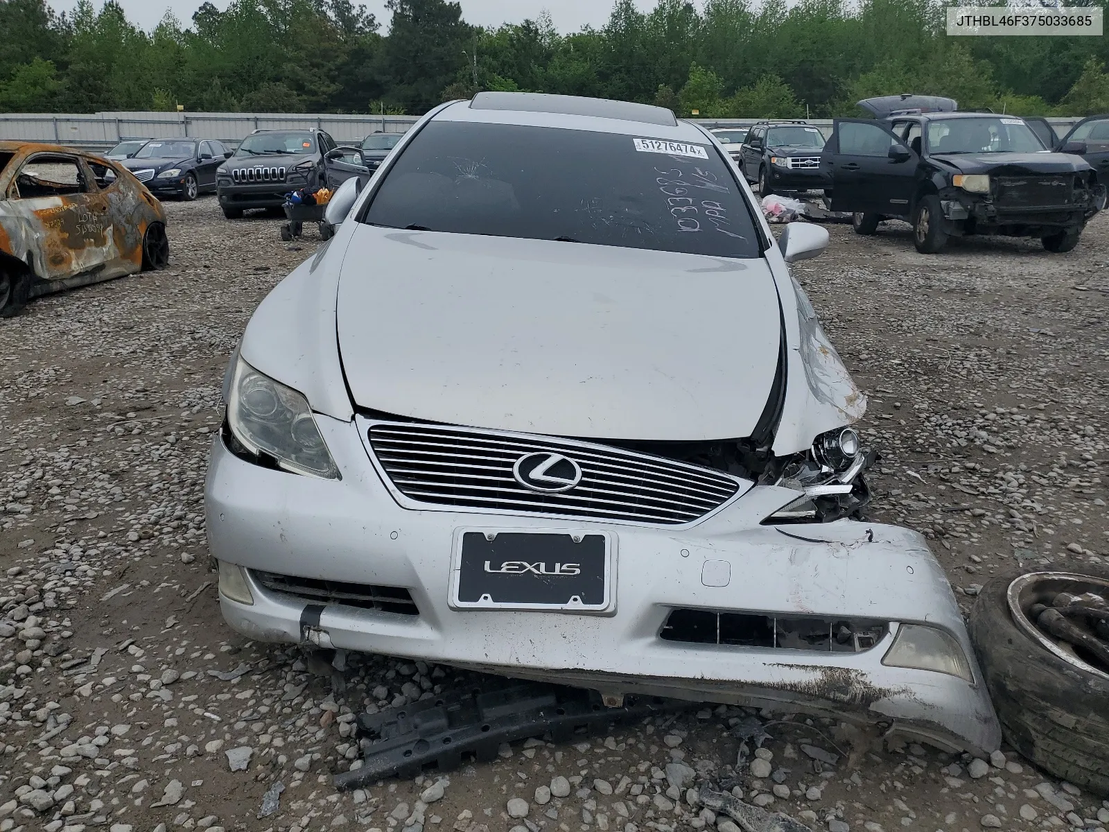 2007 Lexus Ls 460 VIN: JTHBL46F375033685 Lot: 59628124