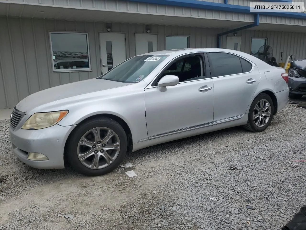 2007 Lexus Ls 460 VIN: JTHBL46F475025014 Lot: 63920344