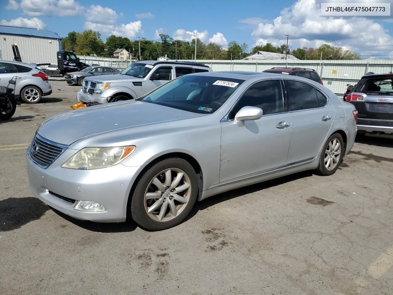 2007 Lexus Ls 460 VIN: JTHBL46F475047773 Lot: 67797524