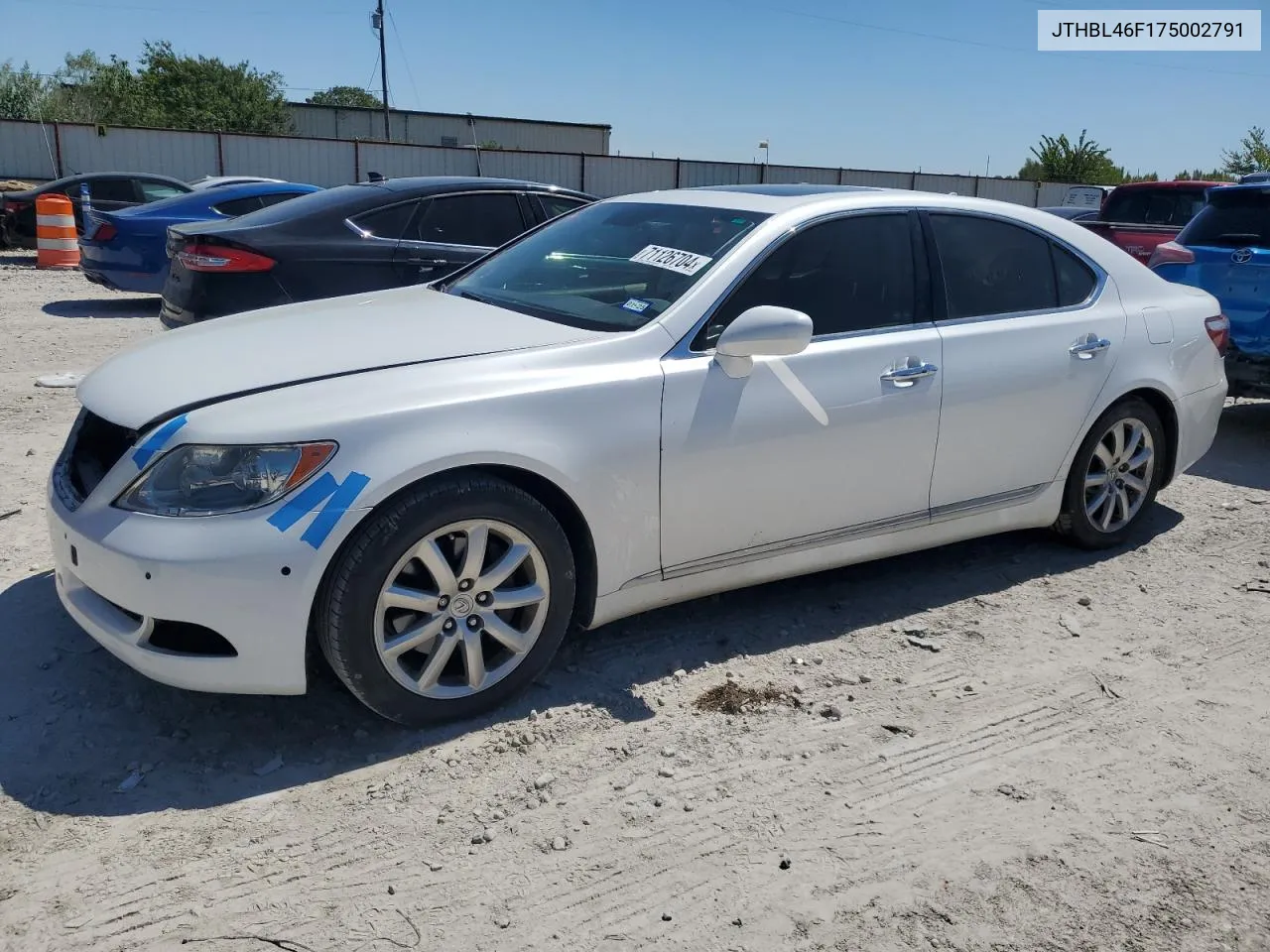 2007 Lexus Ls 460 VIN: JTHBL46F175002791 Lot: 71126704