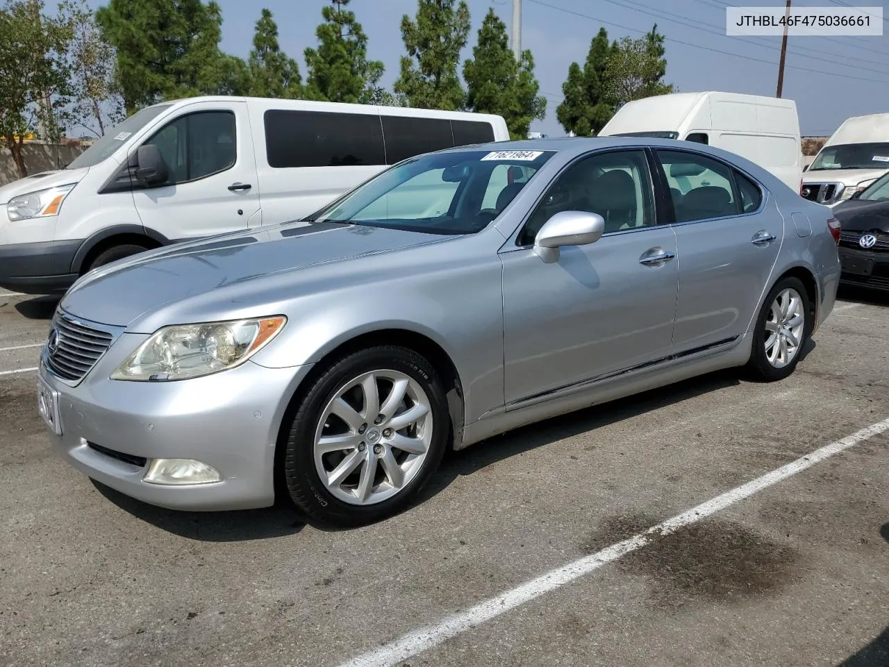 2007 Lexus Ls 460 VIN: JTHBL46F475036661 Lot: 71621964