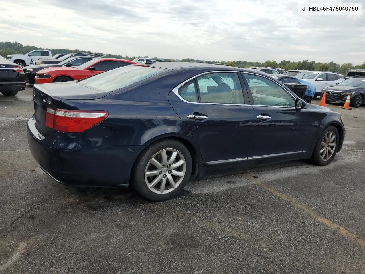 2007 Lexus Ls 460 VIN: JTHBL46F475040760 Lot: 72856174