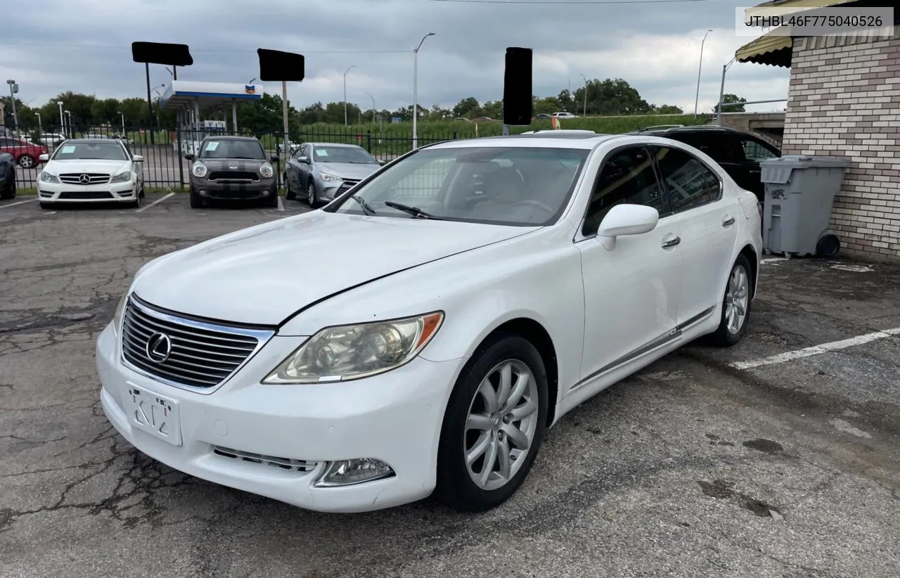 JTHBL46F775040526 2007 Lexus Ls 460