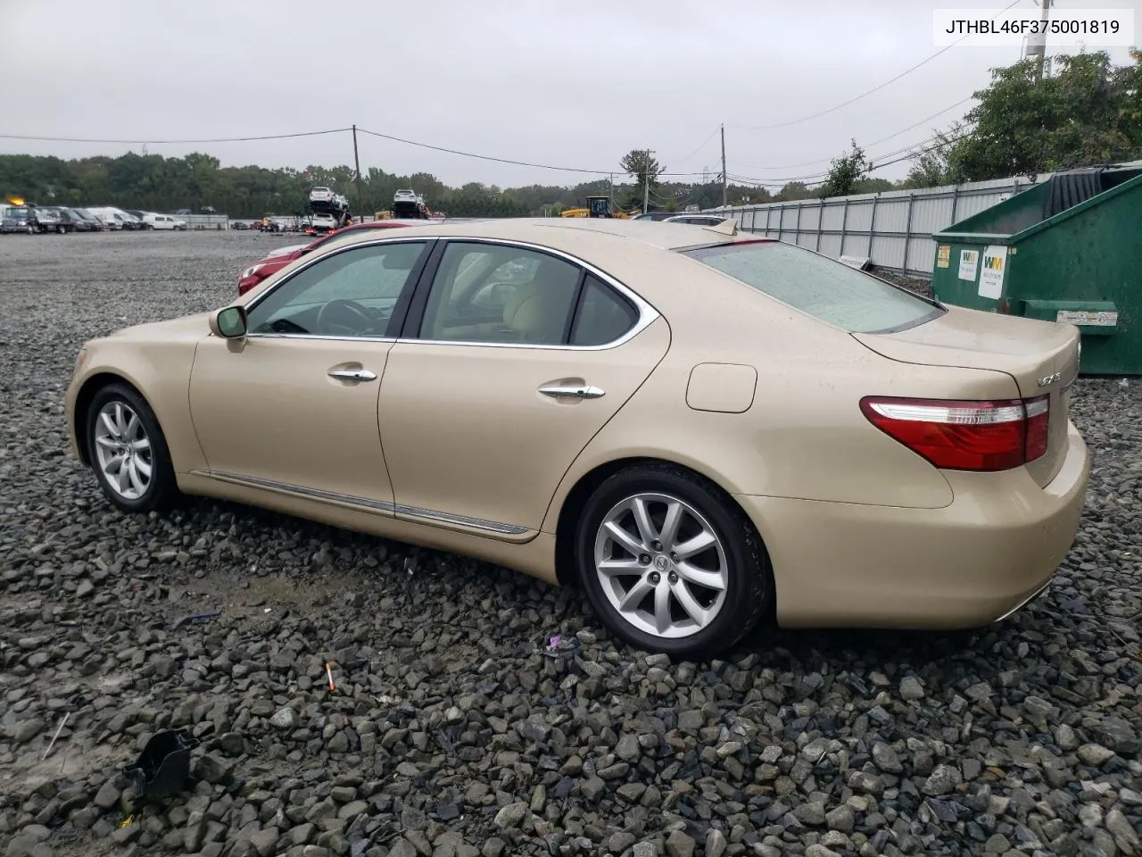 2007 Lexus Ls 460 VIN: JTHBL46F375001819 Lot: 73116534