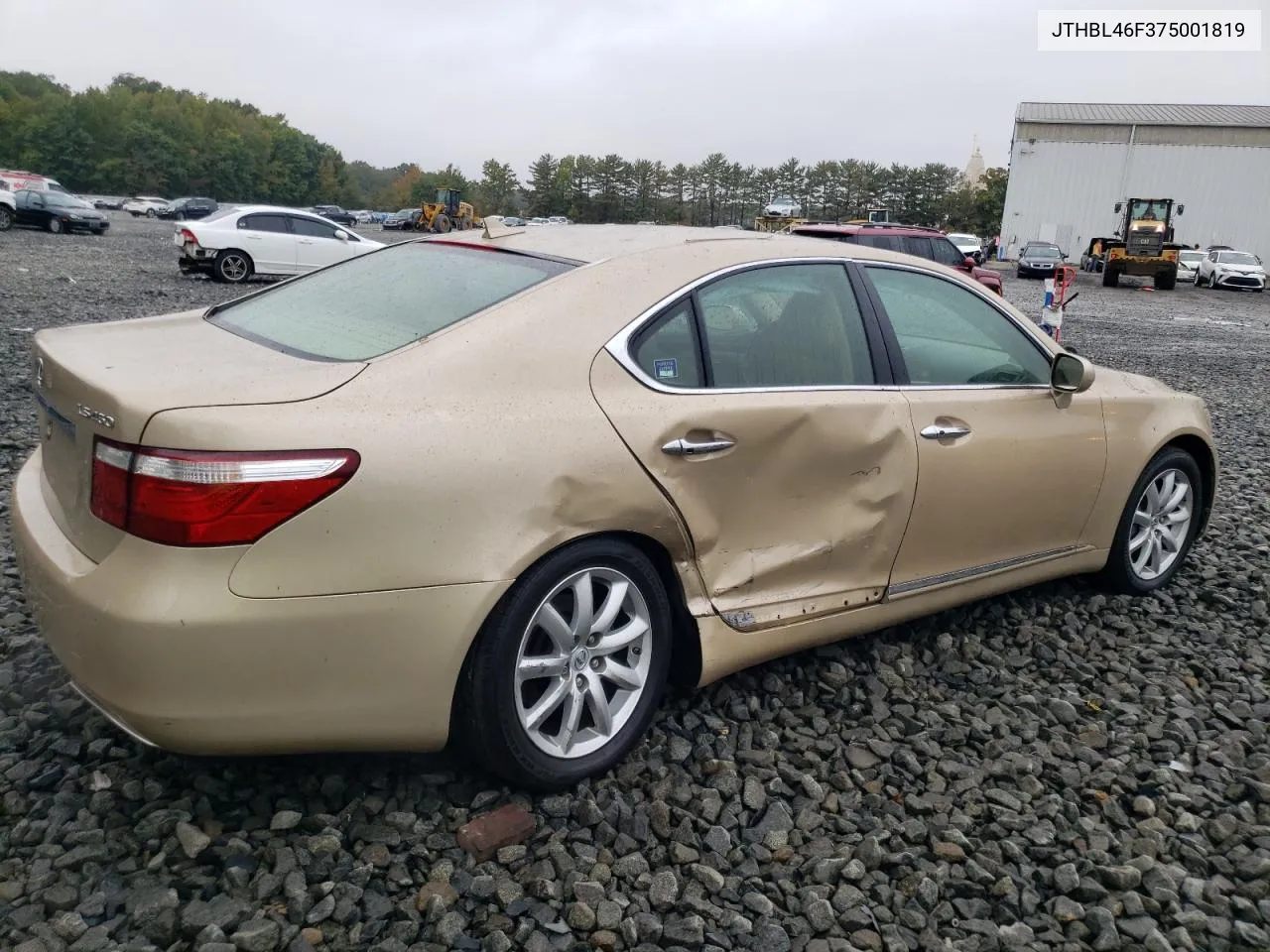 2007 Lexus Ls 460 VIN: JTHBL46F375001819 Lot: 73116534