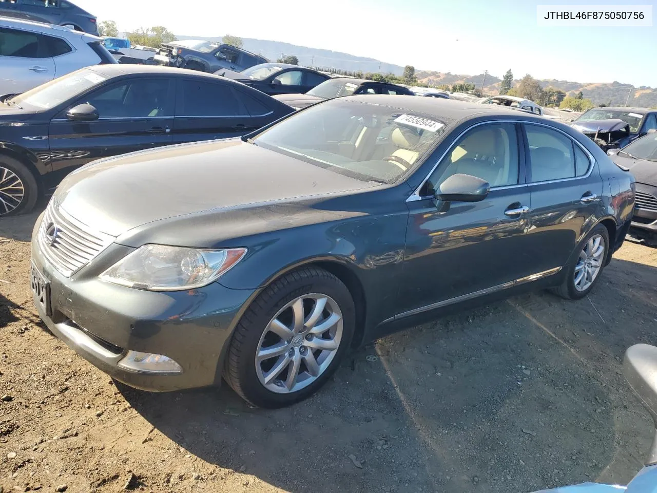 2007 Lexus Ls 460 VIN: JTHBL46F875050756 Lot: 74550944