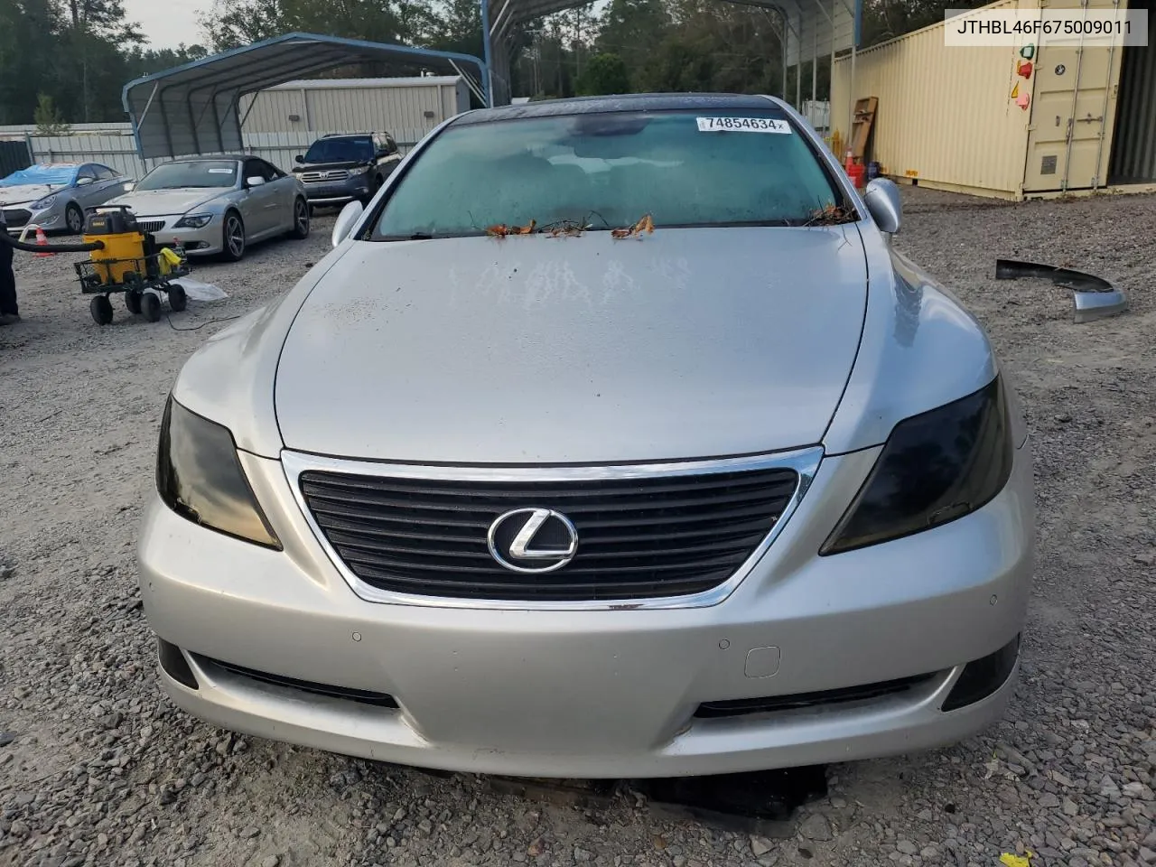 2007 Lexus Ls 460 VIN: JTHBL46F675009011 Lot: 74854634