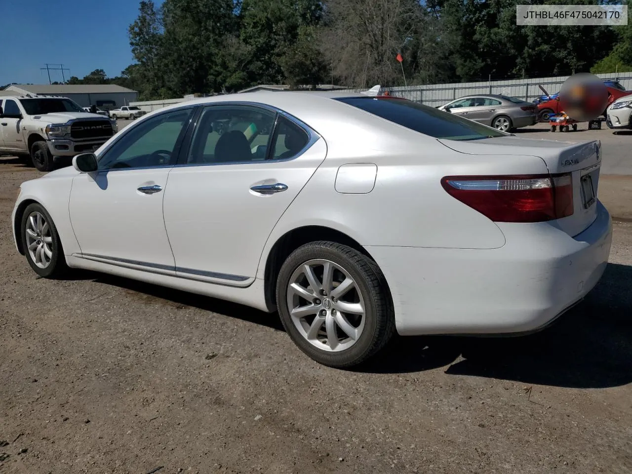 2007 Lexus Ls 460 VIN: JTHBL46F475042170 Lot: 75172414