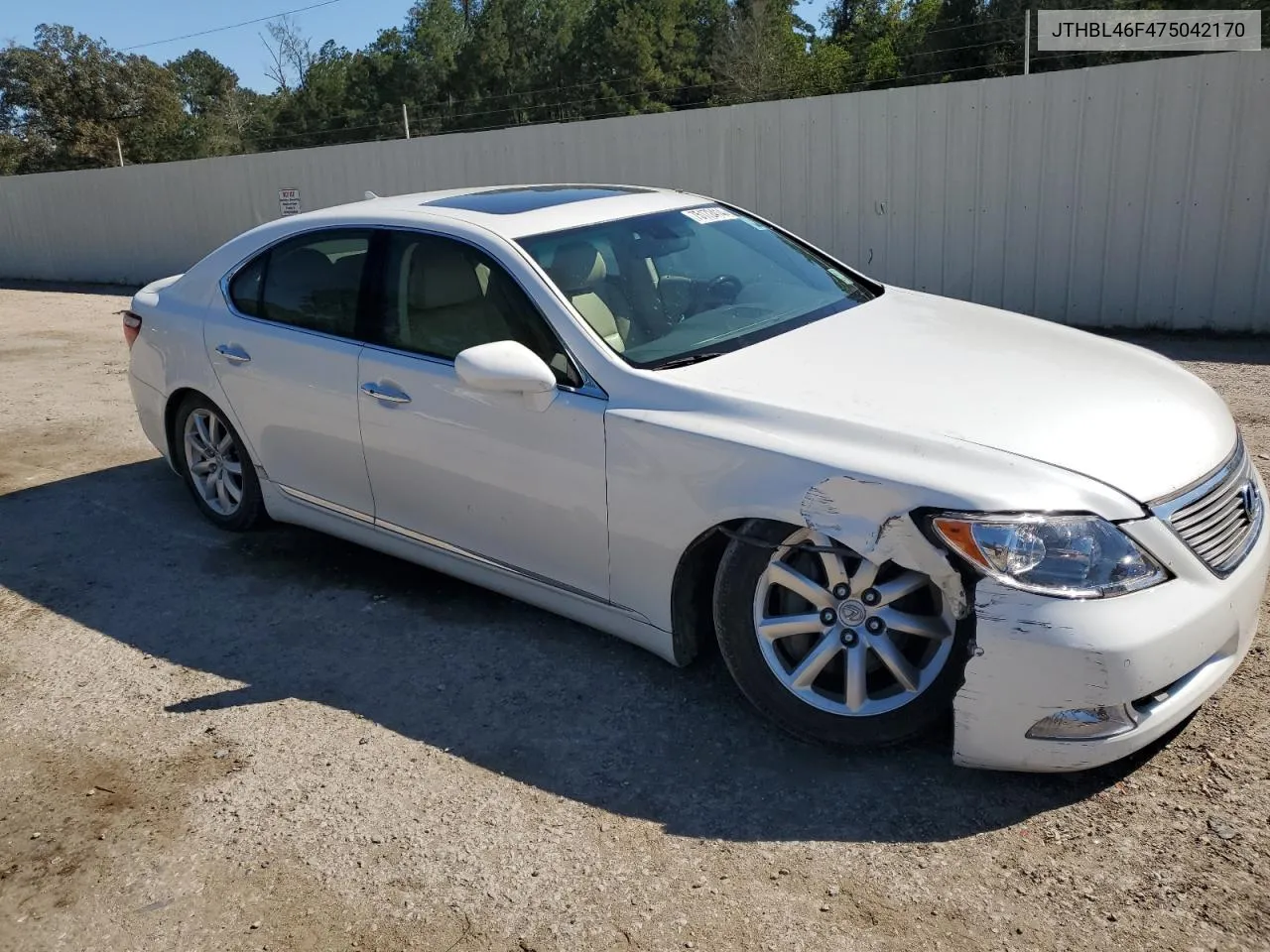 2007 Lexus Ls 460 VIN: JTHBL46F475042170 Lot: 75172414