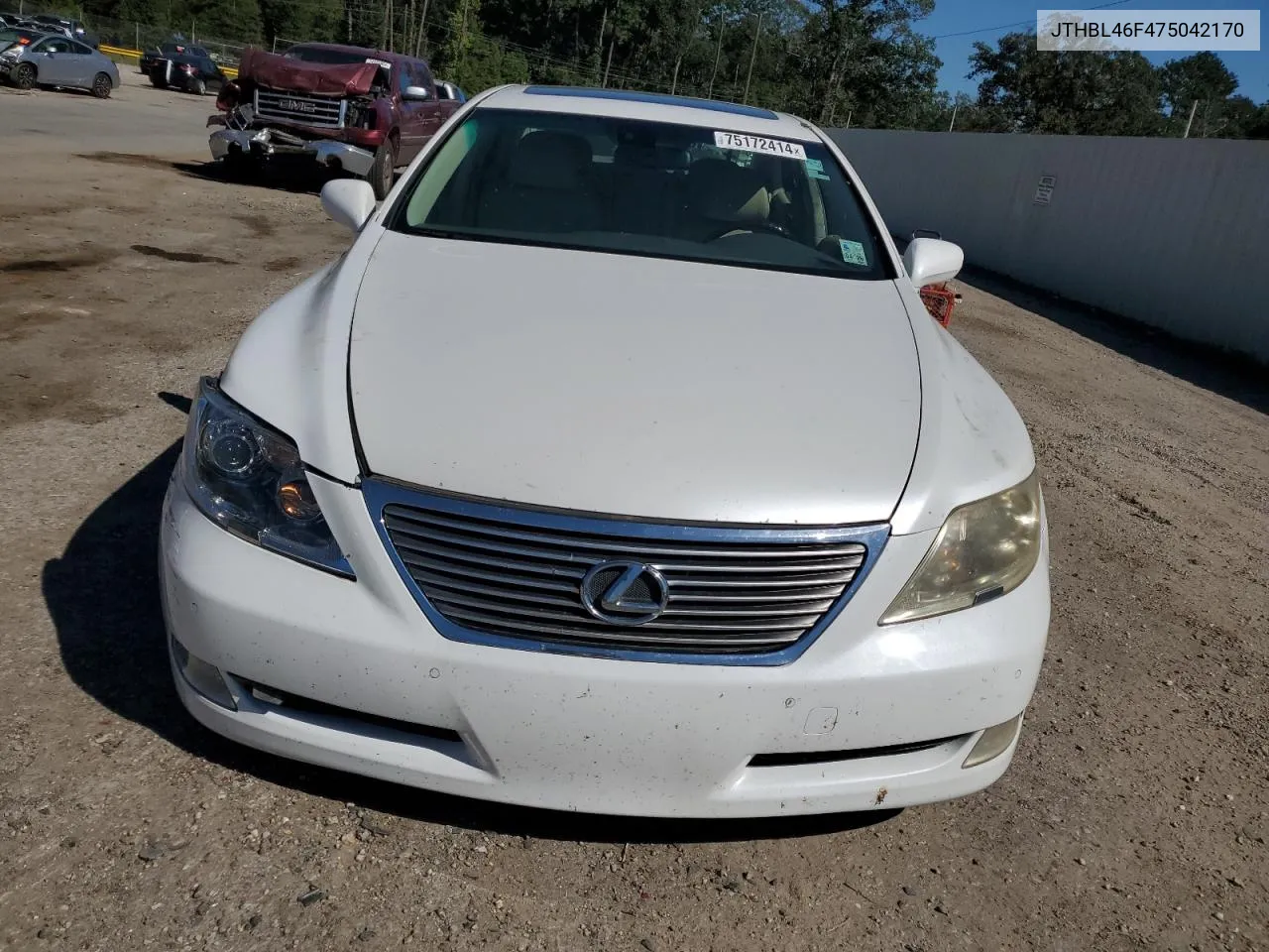 2007 Lexus Ls 460 VIN: JTHBL46F475042170 Lot: 75172414