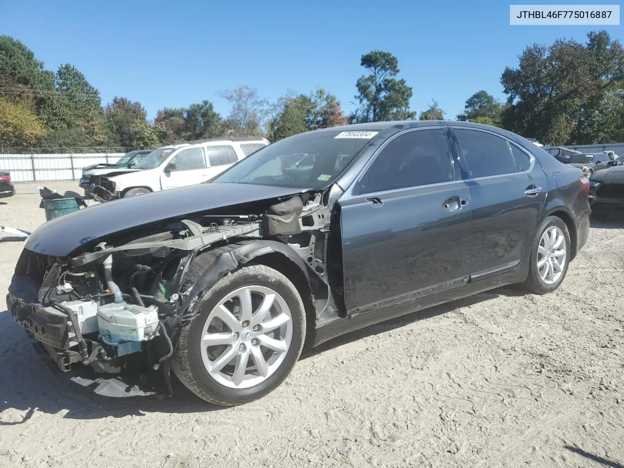 2007 Lexus Ls 460 VIN: JTHBL46F775016887 Lot: 77850304